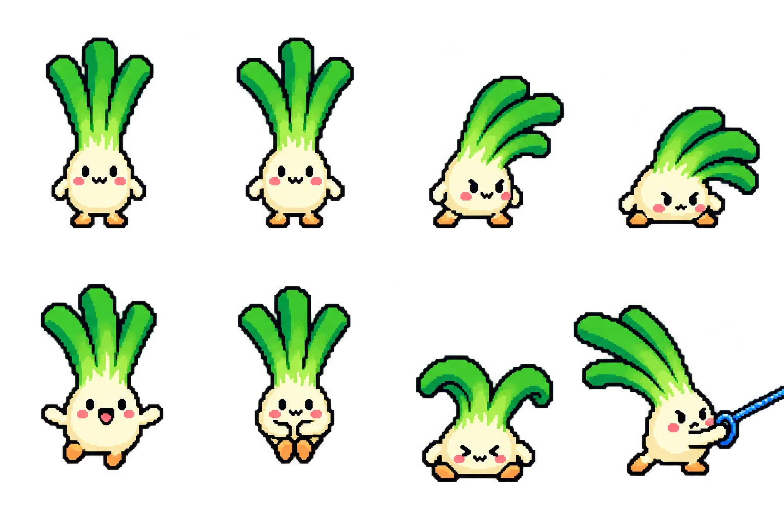 Character design · Chive poses and expressions